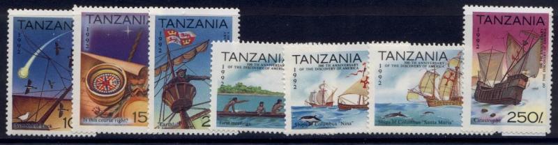 Tanzania 986-92 MNH Christopher Columbus, Ships, Dolphin