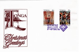 Tonga 1986 Sc 644-5 FDC