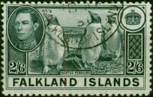 Falkland Islands 1938 2s6d Slate SG160 V.F.U