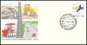 Australia World Road Congress Postal Stationary U/A FDC VF