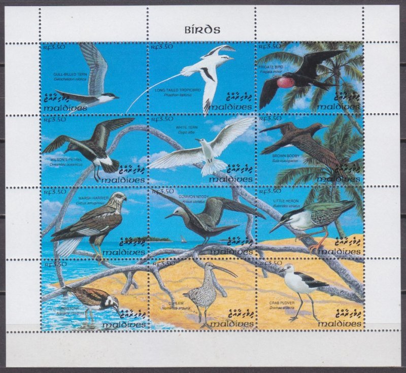 1993 Maldive Islands 1947-58KL Birds 11,00 €