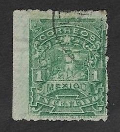 SE)1895 MEXICO, LETTER CARRIER 1C SCT242, THIN PAPER, USED