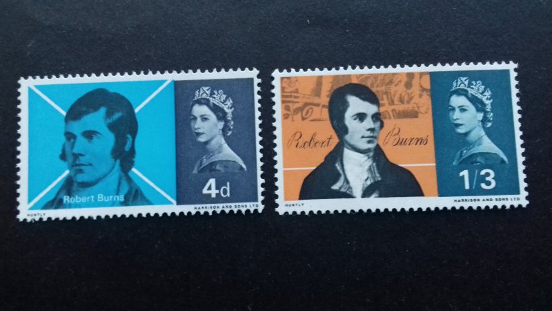 Great Britain 1966 Robert Burns, Scottish Poet Mint