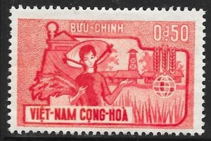 Viet Nam 207: 50c Farm Woman with Grain, MH, F-VF