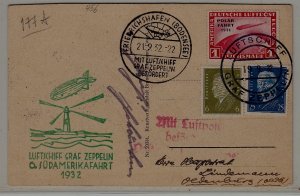 Germany Zeppelin card 6.SAF 19.9.32