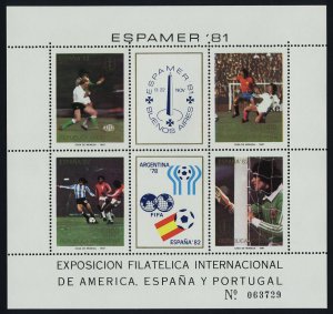 Argentina 1326 MNH Soccer Players, Espamer '81