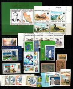 Azerbaijan Mint NH sets and S/S (Catalog Value $115.00)