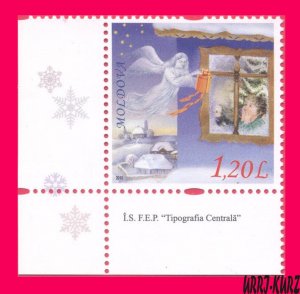 MOLDOVA 2010 Winter Religion Holiday Merry Christmas Angel 1v Mi 727 MNH