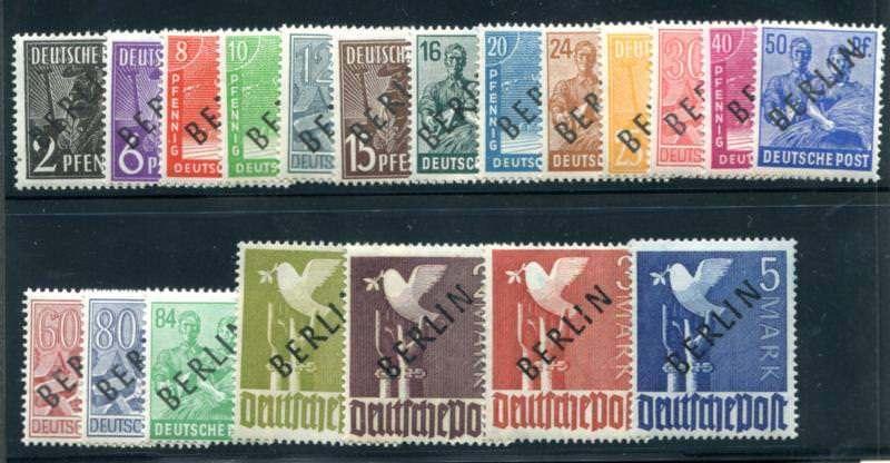 Germany- Berlin 9N1-9N20 MNH overprints