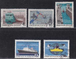 Russia 3179-3183, Modern Transportation, Used, 1/2 Cat