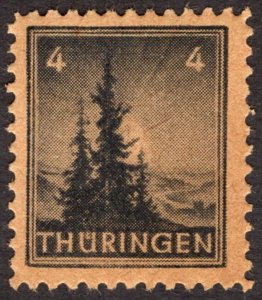 1946, Germany, Soviet Occupation of Thuringia 4pf, MH, Sc 16N2