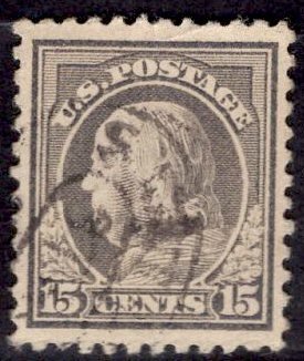 US Stamp #514 15 Cent Franklin USED SCV $1.40