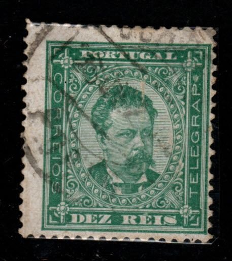 Portugal Scott 59b perf 13.5 King Luiz 1882