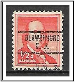 US Precancel #1030 Blawenburg NJ Error Used