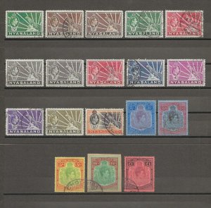 NYASALAND 1938/44 SG 130/43 USED Cat £225