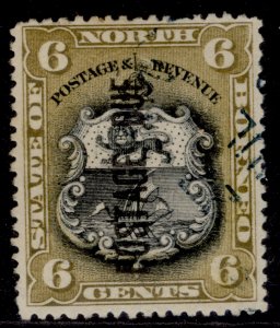 NORTH BORNEO QV SG D6a, 6c black & bistre-brown, FINE USED. Cat £55.