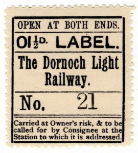 (I.B) The Dornoch Light Railway : Newspaper Parcel 1½d 