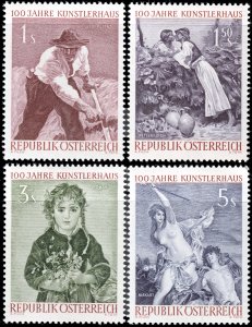 Austria #662-665  MNH - Kunsterhaus Society of Creative Artists (1961)