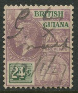 British Guiana - Scott 197- KGV Definitive -1921 - VFU - Single 24c Stamp