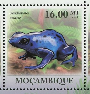 Poison-Dart Frogs Stamp Phyllobates Terribilis Dendrobates Leucomelas S/S MNH