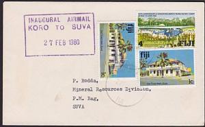 FIJI 1980 First flight cover Koro to Suva...................................5060