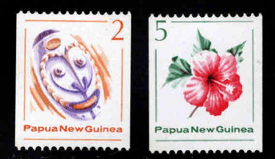 PNG Papua New Guinea Scott 534-535 MNH** coil stamp set