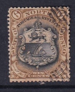 North Borneo 1897 Sc 84 Coat of Arms 6c cto