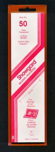 Showgard Stamp Mount Size 50/215 mm - CLEAR - Pack of 15 (50x215  50mm)   STRIP