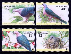 Tokelau 1995 Birds - WWF Complete Mint MNH Set SC 204-207