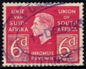 1938 South Africa Revenue King George VI 6 Pence General Tax Duty Stamp