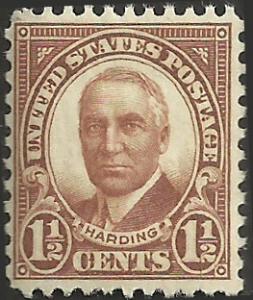 # 684 Mint Never Hinged Brown Warren G. Harding