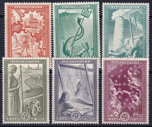 Greece 1951 Sc 539-44 set MH*