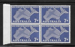Australia Scott 305 MNHOG Block of 4 - 1957 Royal Flying Doctor Service Issue