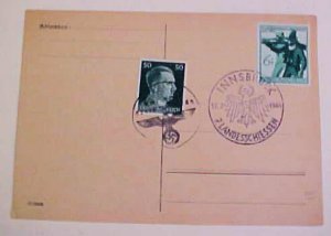 GERMAN  AUSTRIA LEADER CANCEL 1944 INNSBRUCK CENSORED