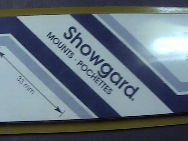 SHOWGARD MOUNTS # 33--215MM LONG x 33MM WIDE---22 STRIPS---BLACK /NEW