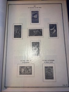 Used Classic Brasil Brazil ARIRO Stamp Album CLEAN 106 pages 1844-1953 