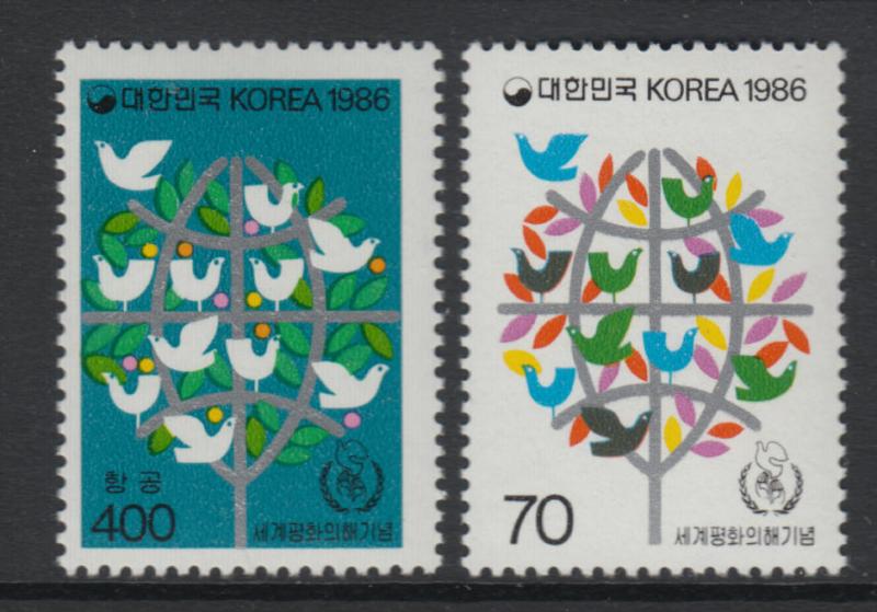 XG-V426 KOREA - Set, 1986 International Day Of Peace, 2V MNH