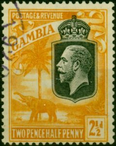 Gambia 1922 2 1/2d Orange-Yellow SG127 Fine Used 2