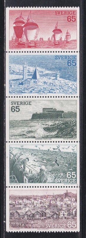 Sweden # 1087-1091, West Coast Scenes, Mint NH, 1/2 Cat.