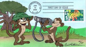 #3832 Year of the Monkey Peterman FDC