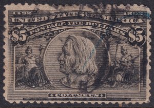 #245 Used, F-VF (CV $1200 - ID45833) - Joseph Luft