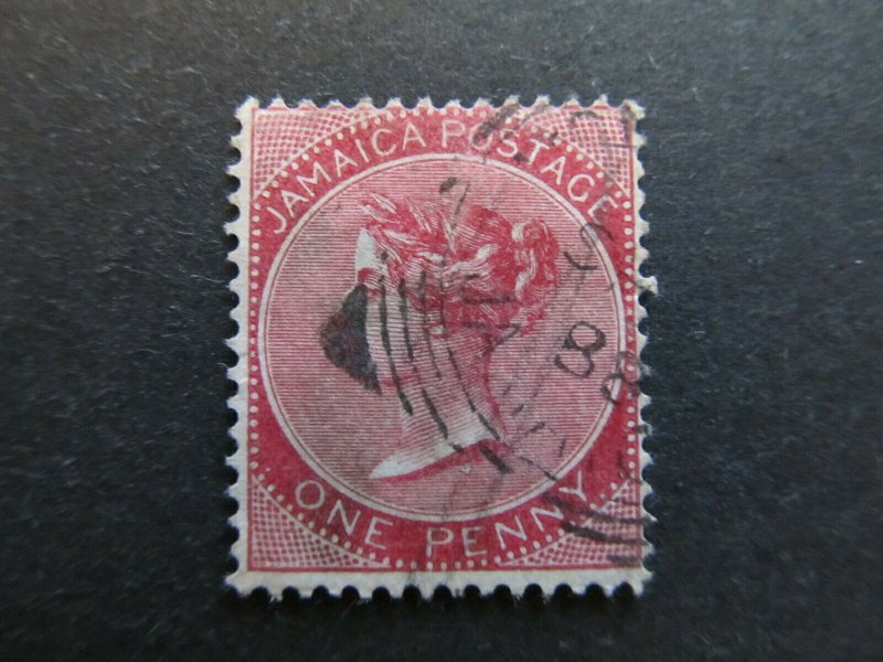 A4P21F21 Jamaica 1883-97 Wmk Crown CA 1d used