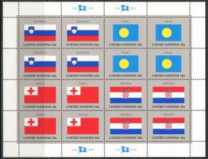 UNITED NATIONS Sc#NY 795-802 2001 Flags of Nations Miniature Sheets MNH