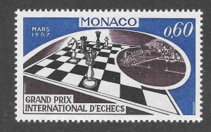 Monaco Scott 664 MNHOG - 1967 International Chess Championships - SCV $0.85