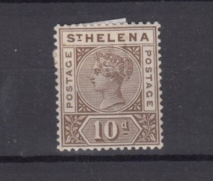 St Helena QV 1890 10d Brown SG52 MH BP2553