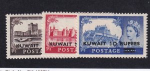 Kuwait scott # 117- 119 VF OG lightly hinged set nice colors cv $ 30 ! see pic !