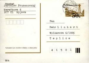 Czechoslovakia, Government Postal Card