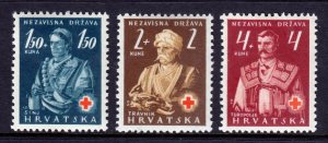 Croatia - Scott #B3-B5 - MH - SCV $4.50