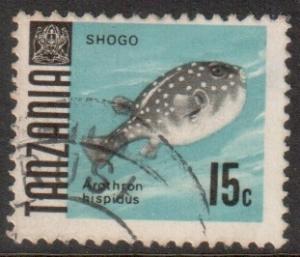 Tanzania Scott 21 - SG144, 1967 Fish 15c used