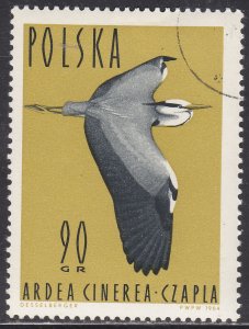 Poland 1235 Gray Heron 1964